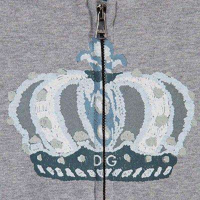 DOLCE AND GABBANA BABY GREY CROWN HOODED BABYGROW 3-6 MONTHS - Image 3