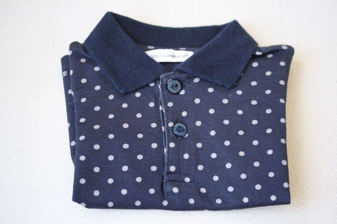 DOLCE AND GABBANA BABY SPOTTED POLO TEE T-SHIRT 3-6 MONTHS - Image 9