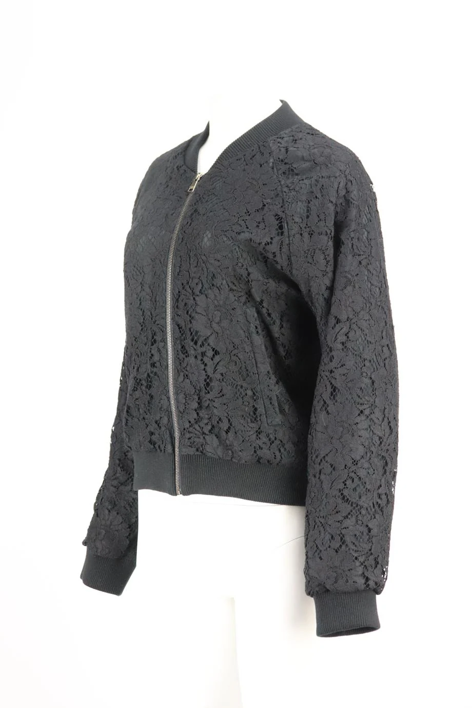 DOLCE AND GABBANA CORDED LACE BOMBER JACKET IT 46 UK 14 - Image 3