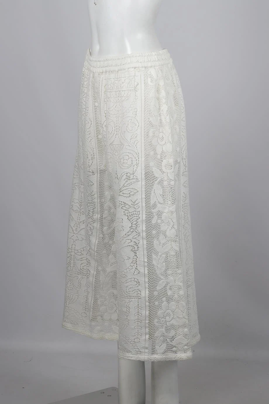 DOLCE AND GABBANA CROCET WIDE LEG PANTS IT 48 UK 16 - Image 3