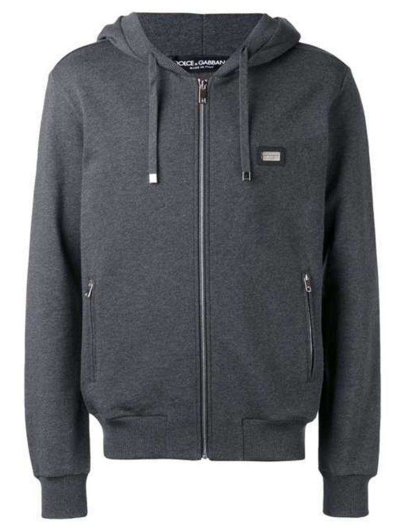 DOLCE AND GABBANA DRAWSTRING ZIP HOODIE LARGE