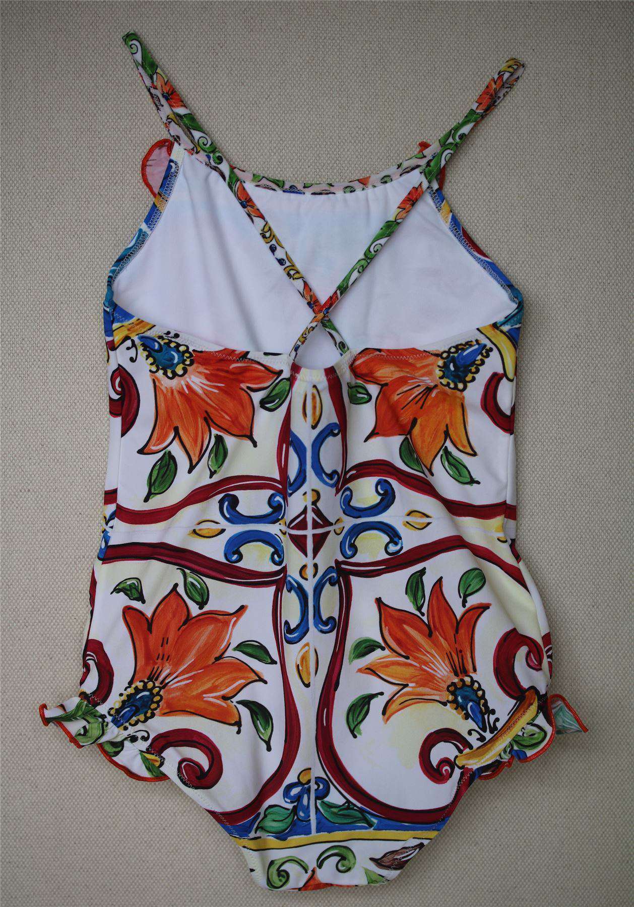 DOLCE AND GABBANA GIRLS MAJOLICA SWIMSUIT 5 YEARS - Image 3