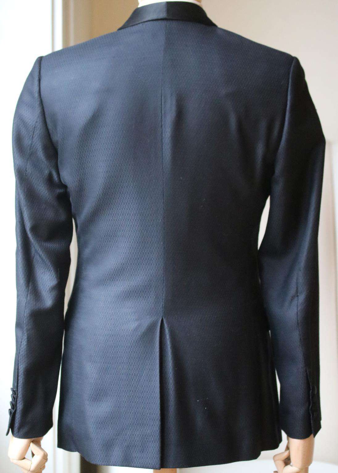 DOLCE AND GABBANA JACQUARD SILK BLEND DINNER JACKET IT 46 UK 36 - Image 3