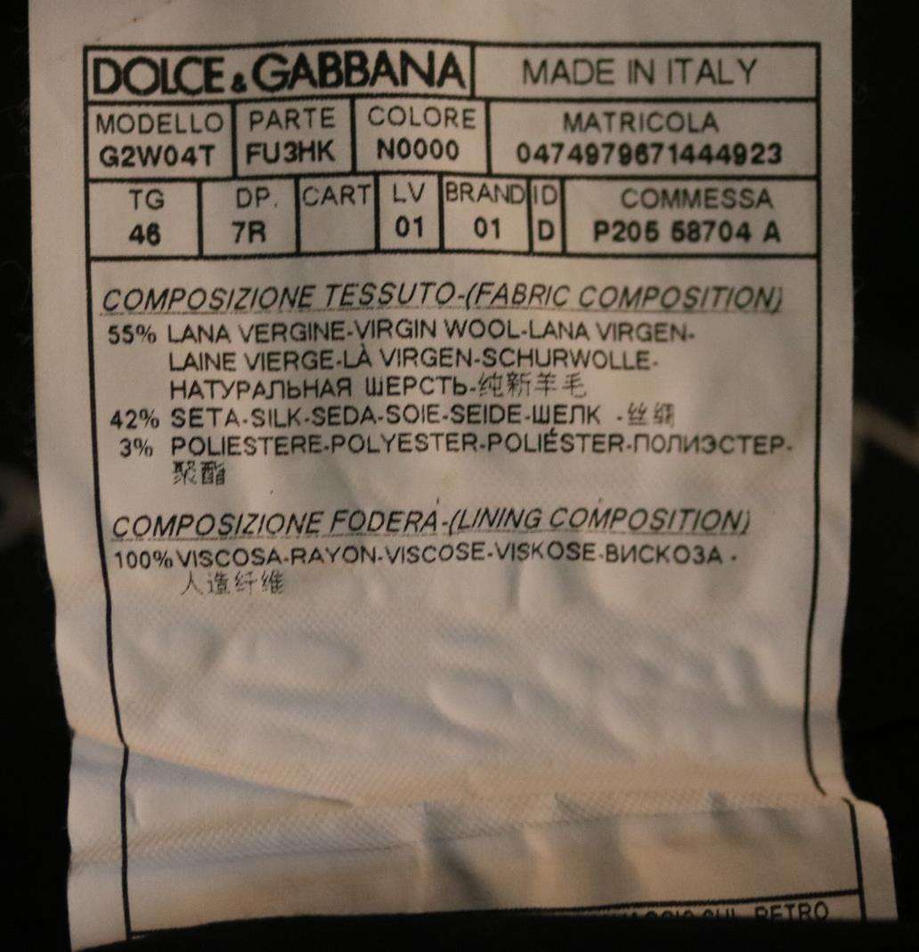DOLCE AND GABBANA JACQUARD SILK BLEND DINNER JACKET IT 46 UK 36 - Image 5