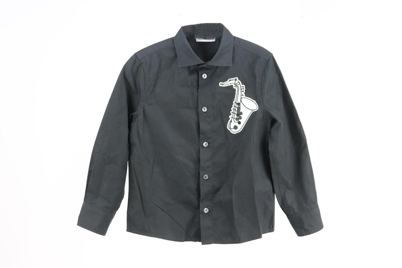 DOLCE AND GABBANA KIDS BOYS APPLIQUÉD COTTON SHIRT 3 YEARS - Image 2