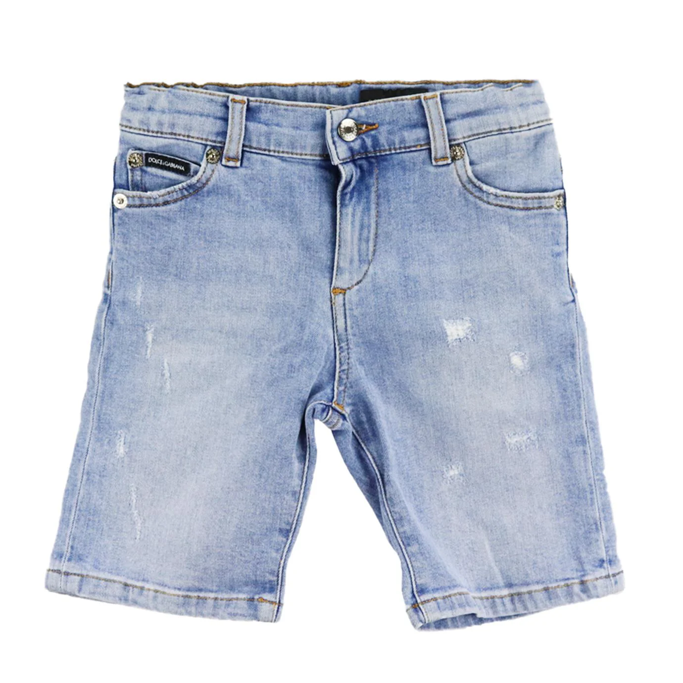 DOLCE AND GABBANA KIDS BOYS DISTRESSED DENIM SHORTS 4 YEARS