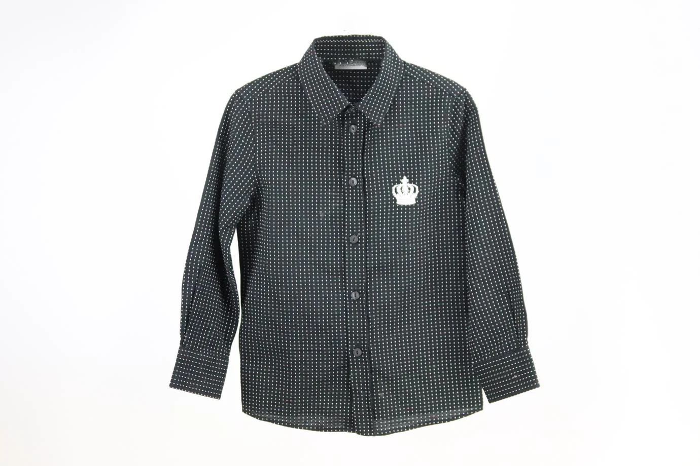 DOLCE AND GABBANA KIDS BOYS EMBROIDERED COTTON SHIRT 3 YEARS - Image 2