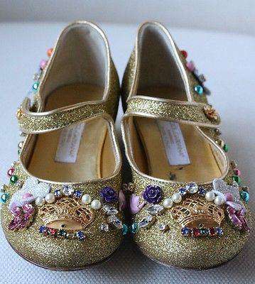 DOLCE AND GABBANA KIDS EMBELLISHED MARY JANE SHOES EU 28 UK 10 - Image 8