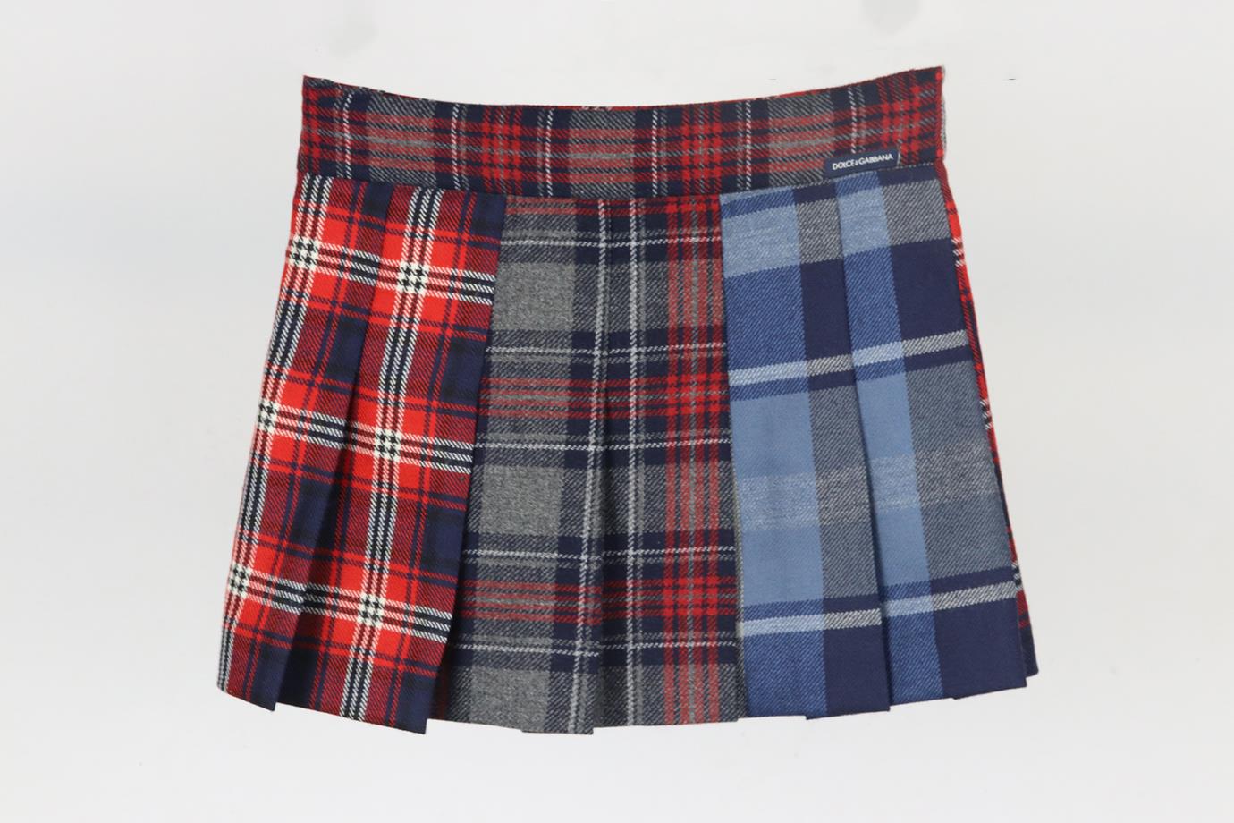 DOLCE AND GABBANA KIDS GIRLS CHECKED SKIRT 4 YEARS - Image 3