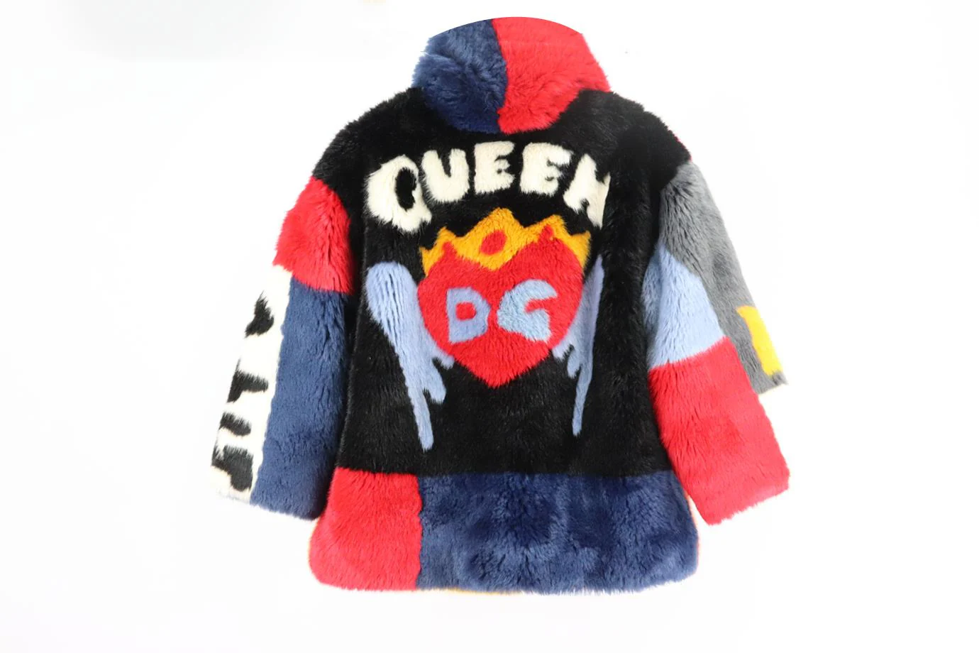 DOLCE AND GABBANA KIDS GIRLS FAUX FUR COAT 2 YEARS - Image 3