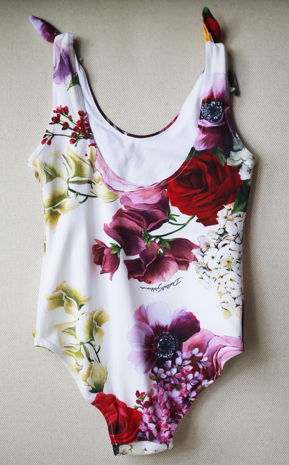 DOLCE AND GABBANA KIDS GIRLS FLORAL SWIMSUIT 6 YEARS - Image 3