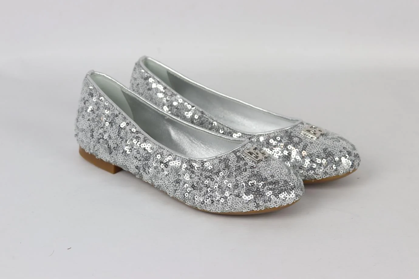 DOLCE AND GABBANA KIDS GIRLS SEQUIN SHOES EU 34 UK 2 - Image 2