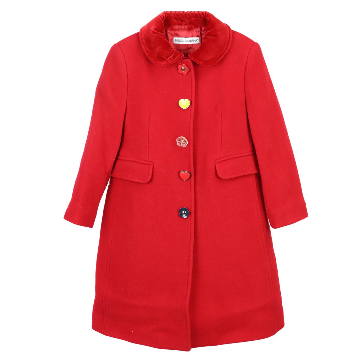 DOLCE AND GABBANA KIDS GIRLS WOOL COAT 5 YEARS