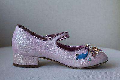 DOLCE AND GABBANA KIDS PINK EMBELLISHED MARY JANE SHOES EU 24 UK 7 - Image 8