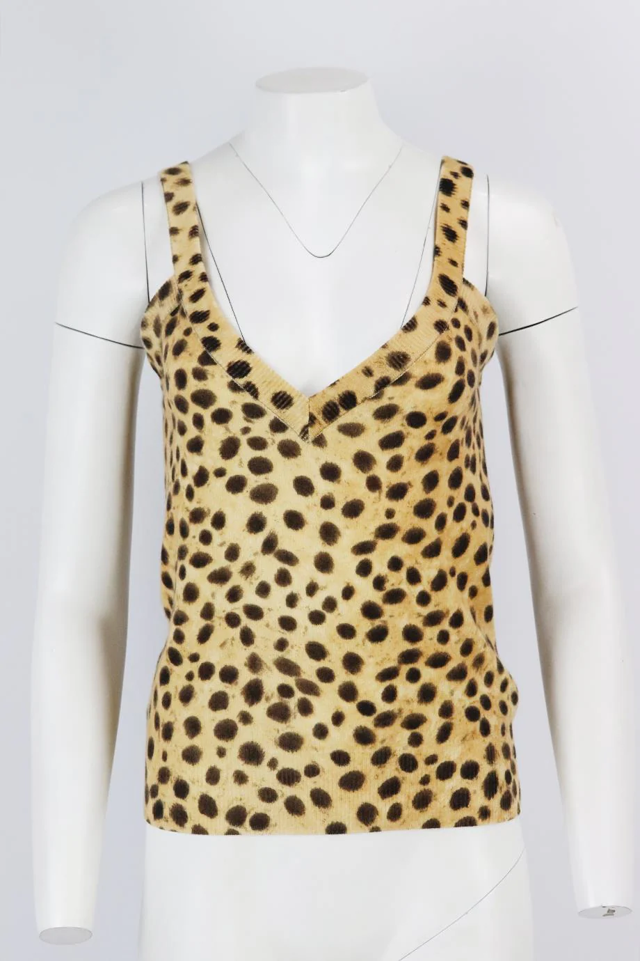 DOLCE AND GABBANA LEOPARD JACQUARD WOOL TOP AND CARDIGAN SET IT 38 UK 6 - Image 5