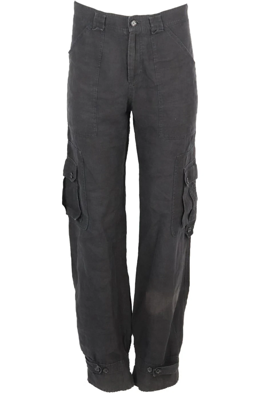 DOLCE AND GABBANA LINEN TAPERED CARGO PANTS IT 38 UK 6