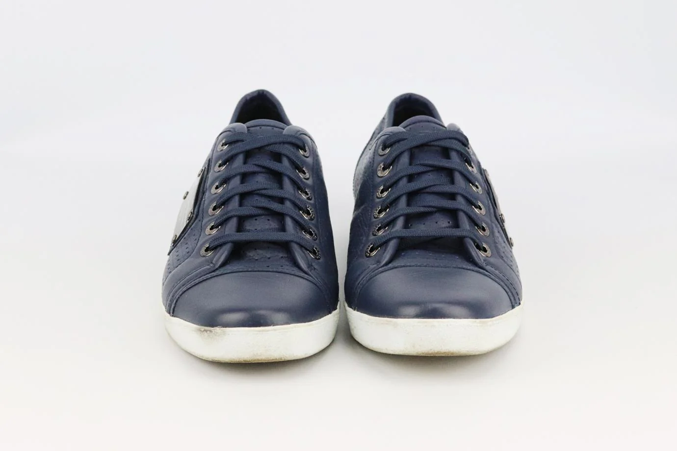 DOLCE AND GABBANA MEN'S LEATHER SNEAKERS EU 43.5 UK 9.5 US 10.5 - Image 3