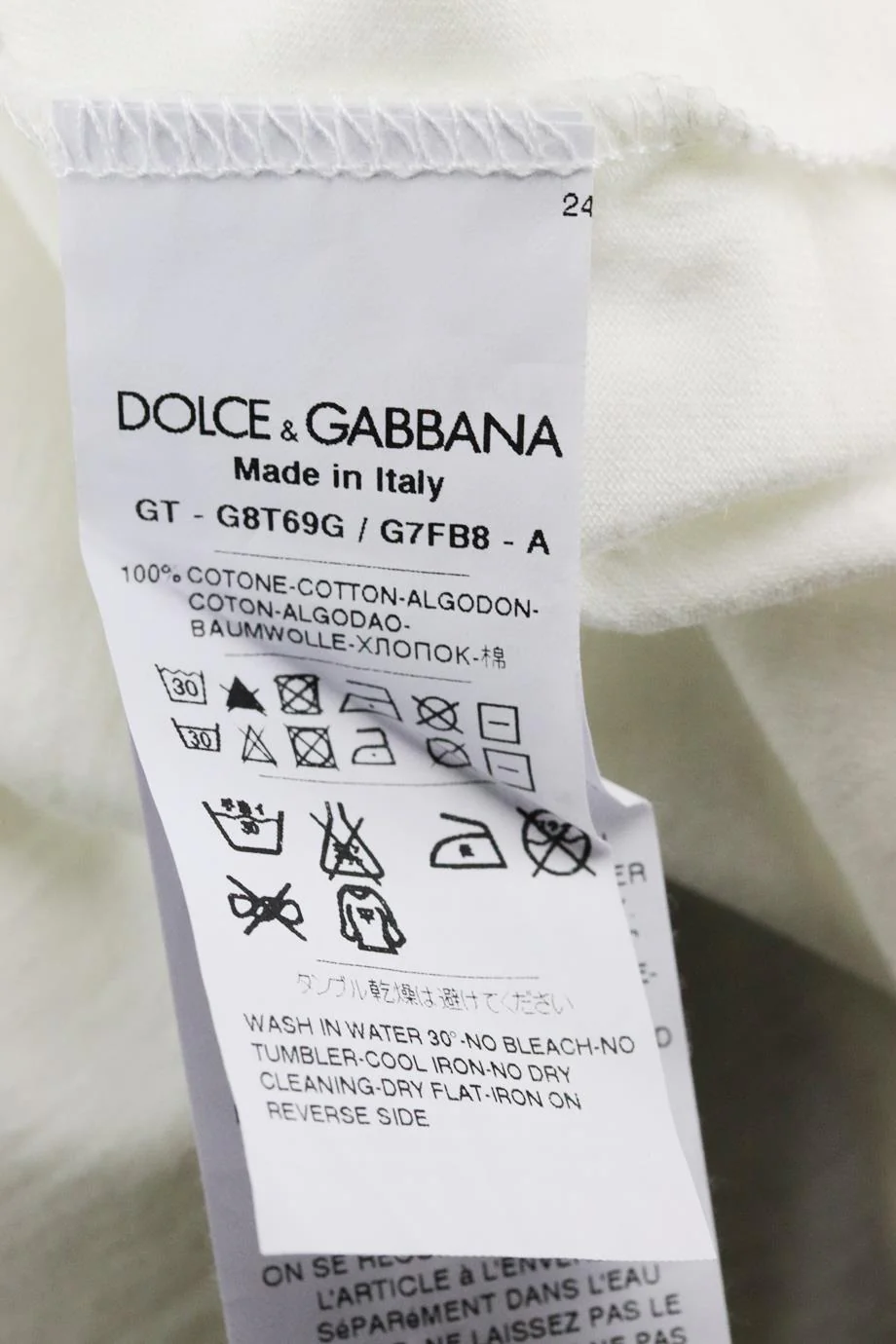 DOLCE AND GABBANA MEN'S PRINTED COTTON JERSEY T-SHIRT IT 50 UK/US CHEST 40 - Image 5