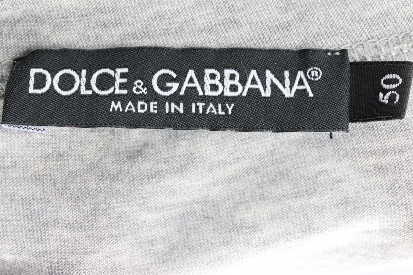DOLCE AND GABBANA MEN'S PRINTED COTTON JERSEY T-SHIRT IT 50 UK/US CHEST 40 - Image 4