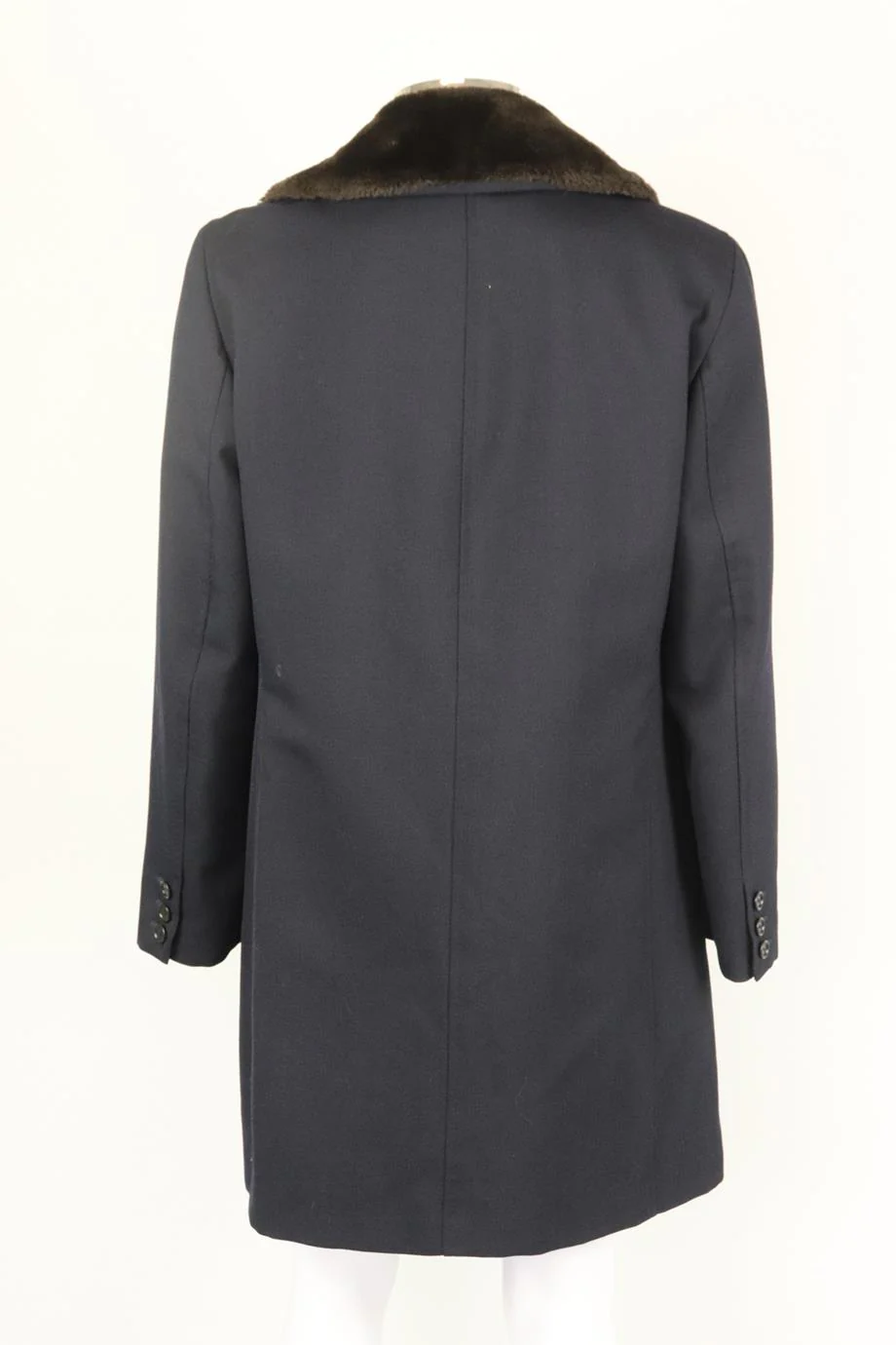 DOLCE AND GABBANA MEN'S SHEARLING TRIMMED WOOL BLEND COAT IT 48 UK/US CHEST 38 - Image 3