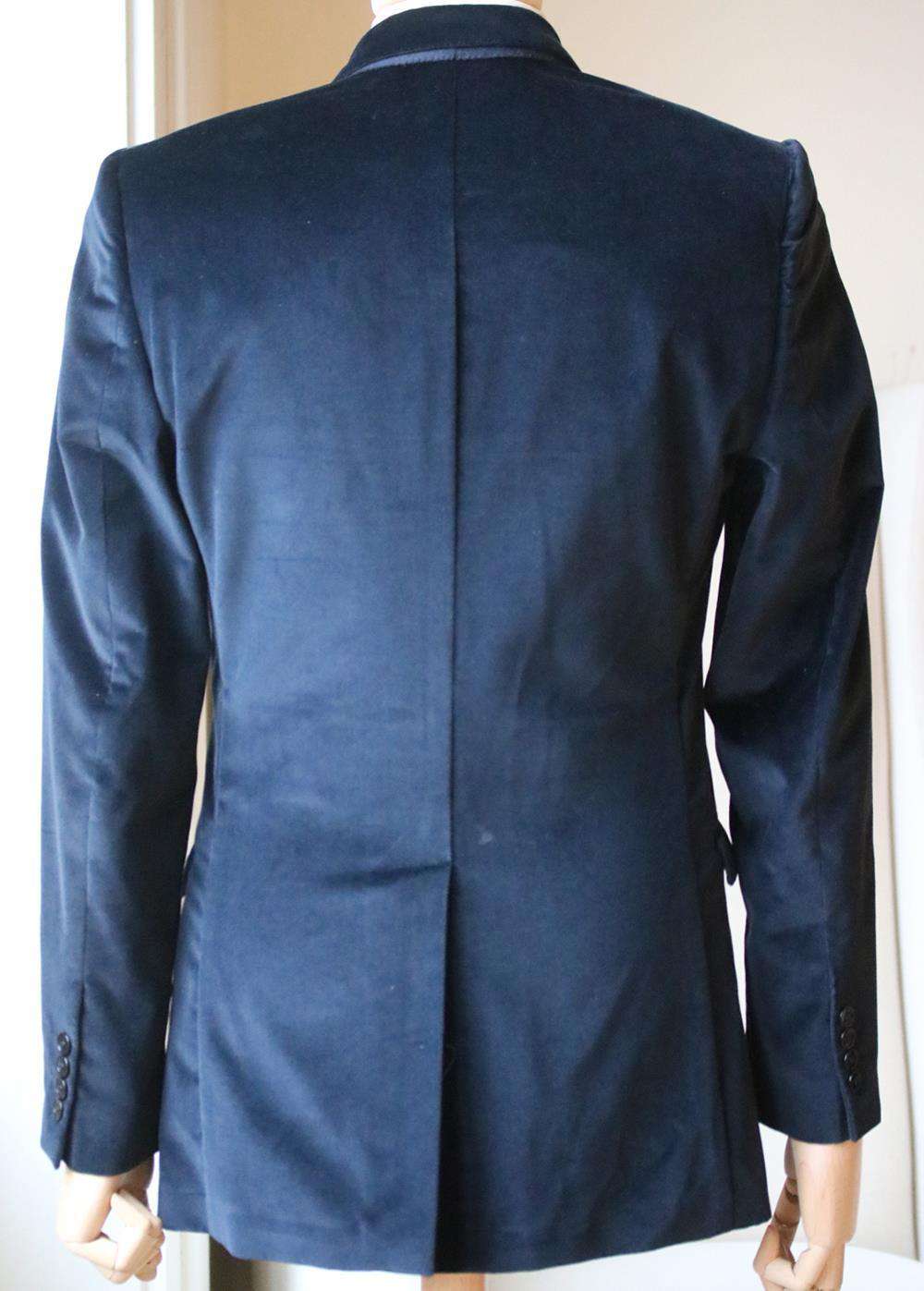 DOLCE AND GABBANA SILK TRIMMED VELVET DINNER JACKET IT 46 UK 36 - Image 3