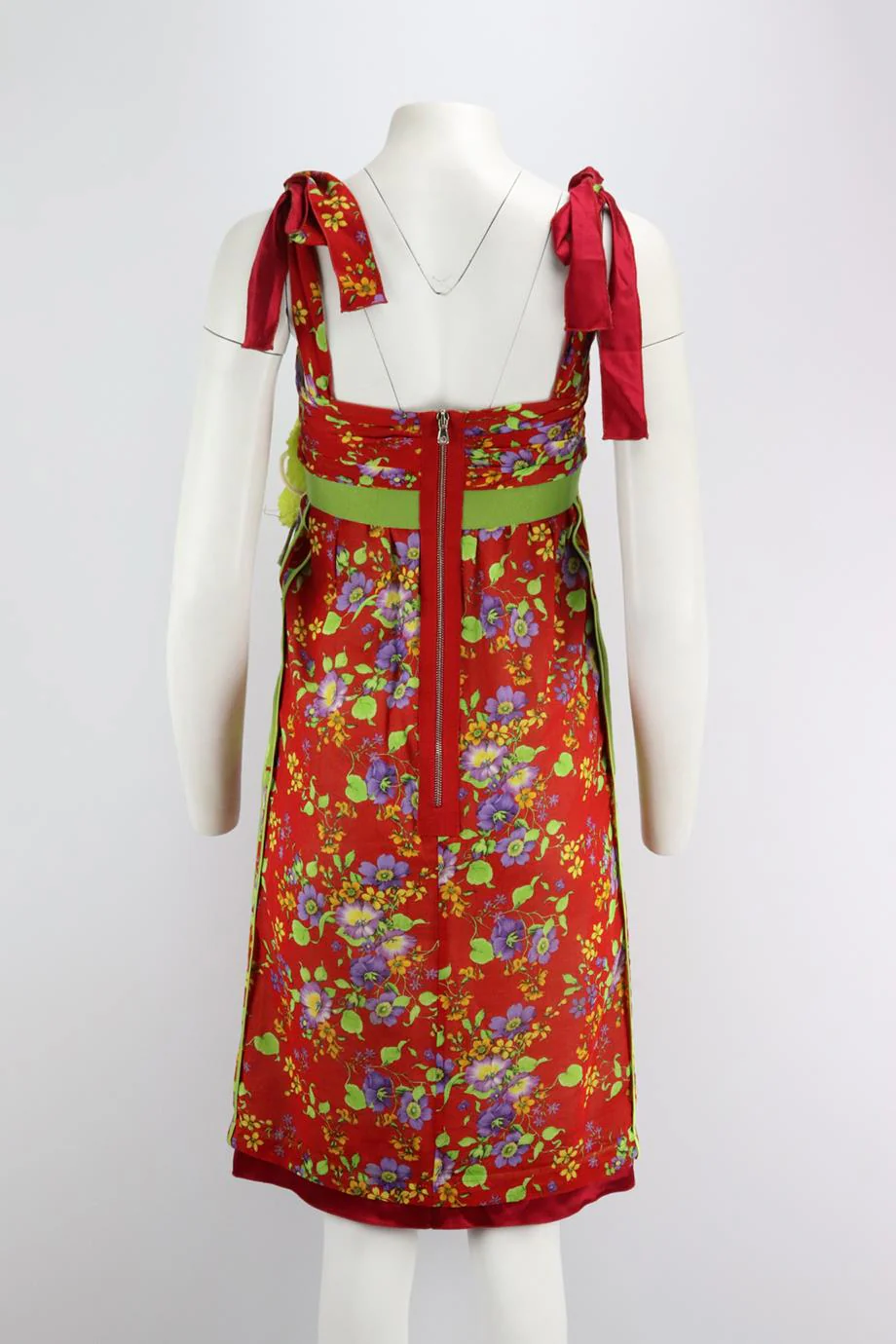 DOLCE AND GABBANA SPECIAL ORDER FLORAL PRINT COTTON DRESS IT 40 UK 8 - Image 4