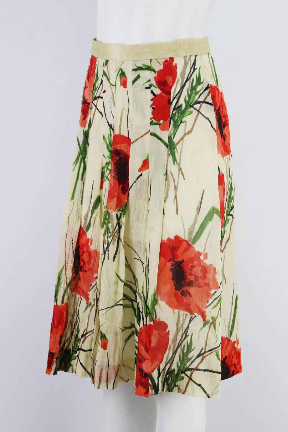 DOLCE AND GABBANA SPECIAL PIECE PRINTED COTTON SKIRT IT 40 UK 8 - Image 3