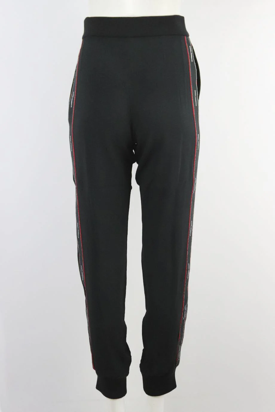 DOLCE AND GABBANA STRIPED WOOL BLEND TAPERED PANTS IT 38 UK 6 - Image 4