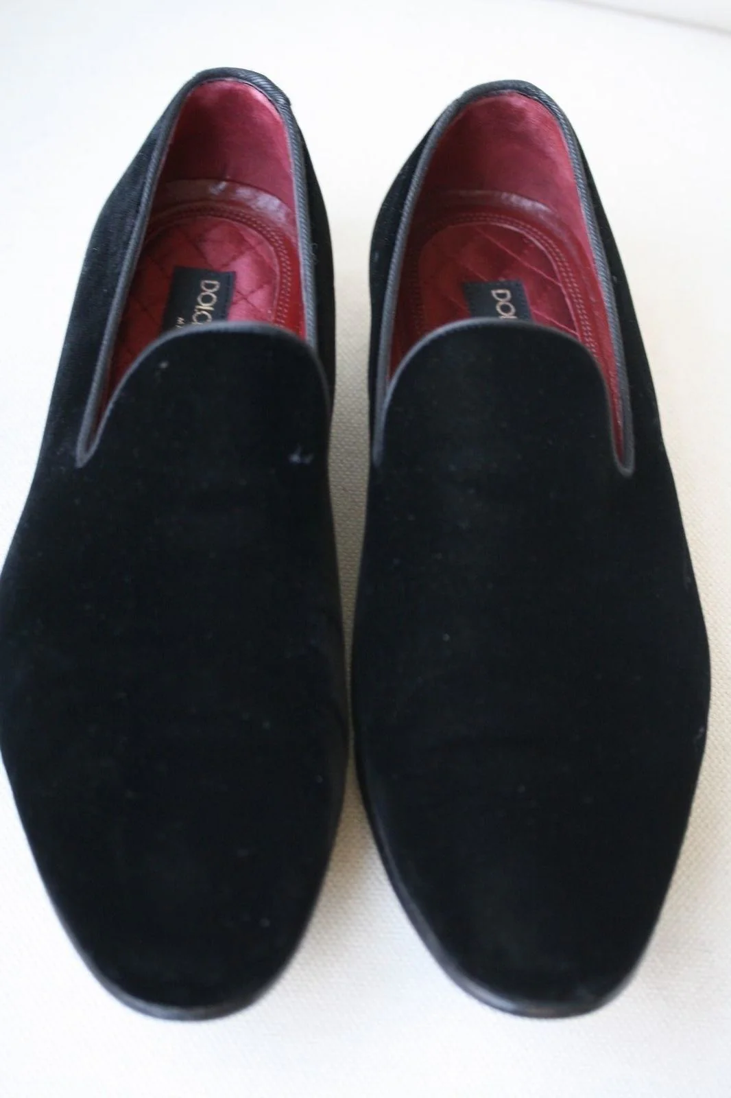 DOLCE AND GABBANA VELVET SLIPPERS LOAFERS IT 42 UK 8 - Image 8