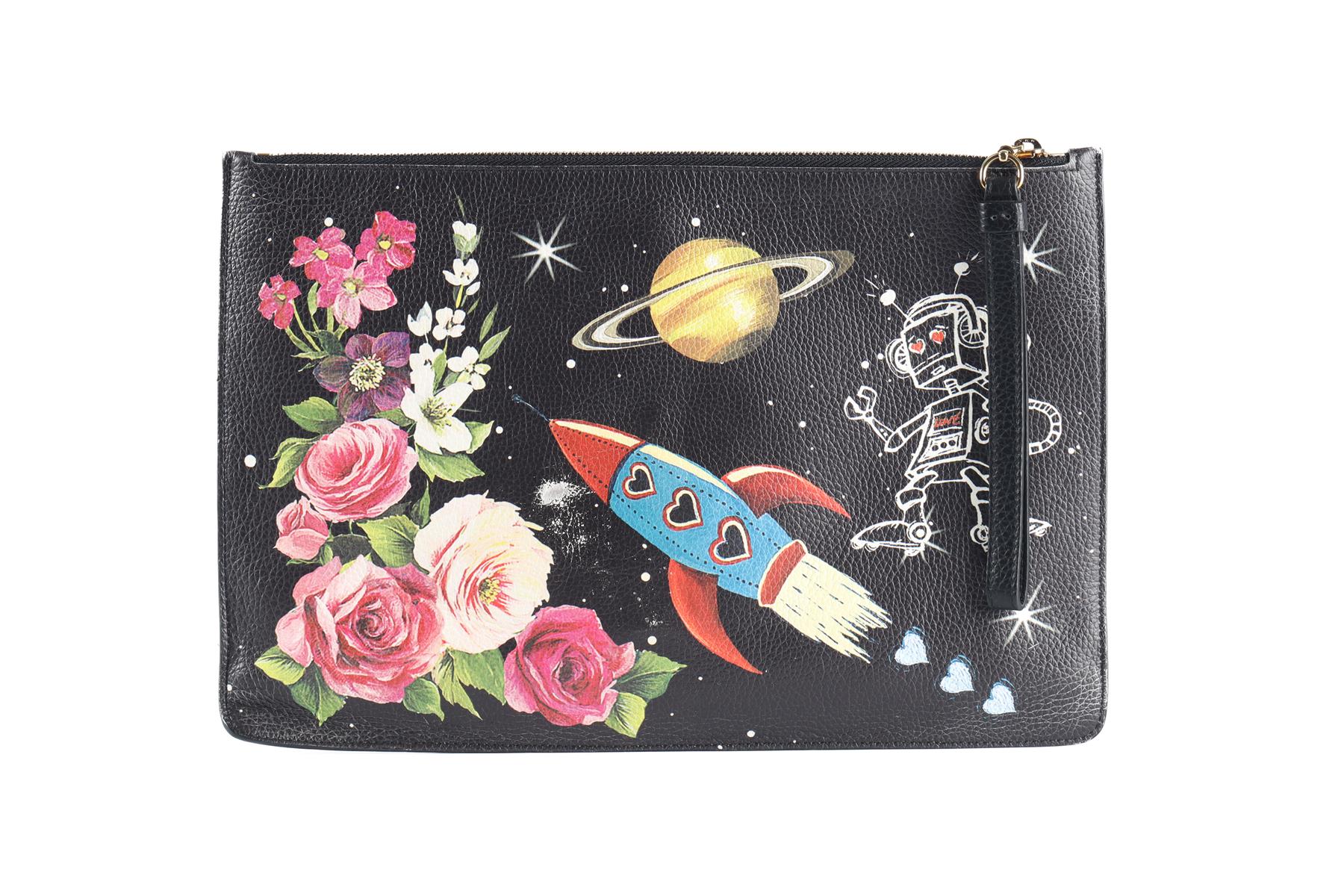 DOLCE & GABANNA BLACK LEATHER CLUTCH - Image 2
