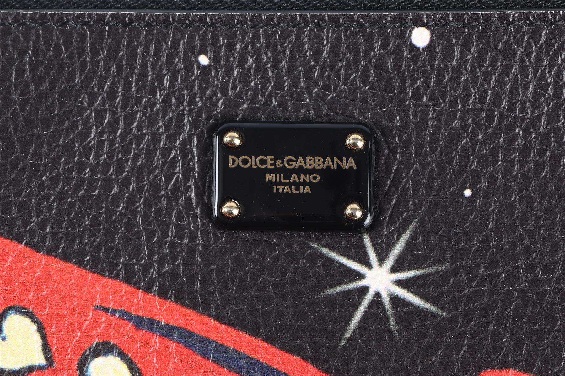 DOLCE & GABANNA BLACK LEATHER CLUTCH - Image 8