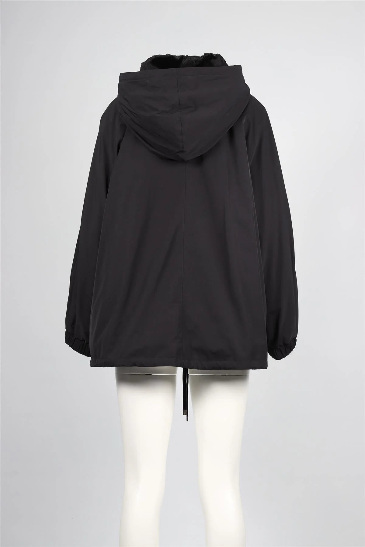 DOLCE & GABANNA BLACK RABBIT FUR AND SHELL COAT IT 44 UK 12 - Image 5
