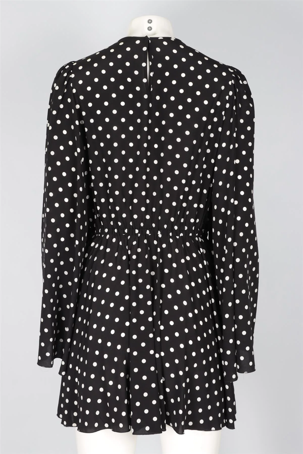 DOLCE & GABBANA BLACK SILK MINI DRESS IT 44 UK 12 - Image 4