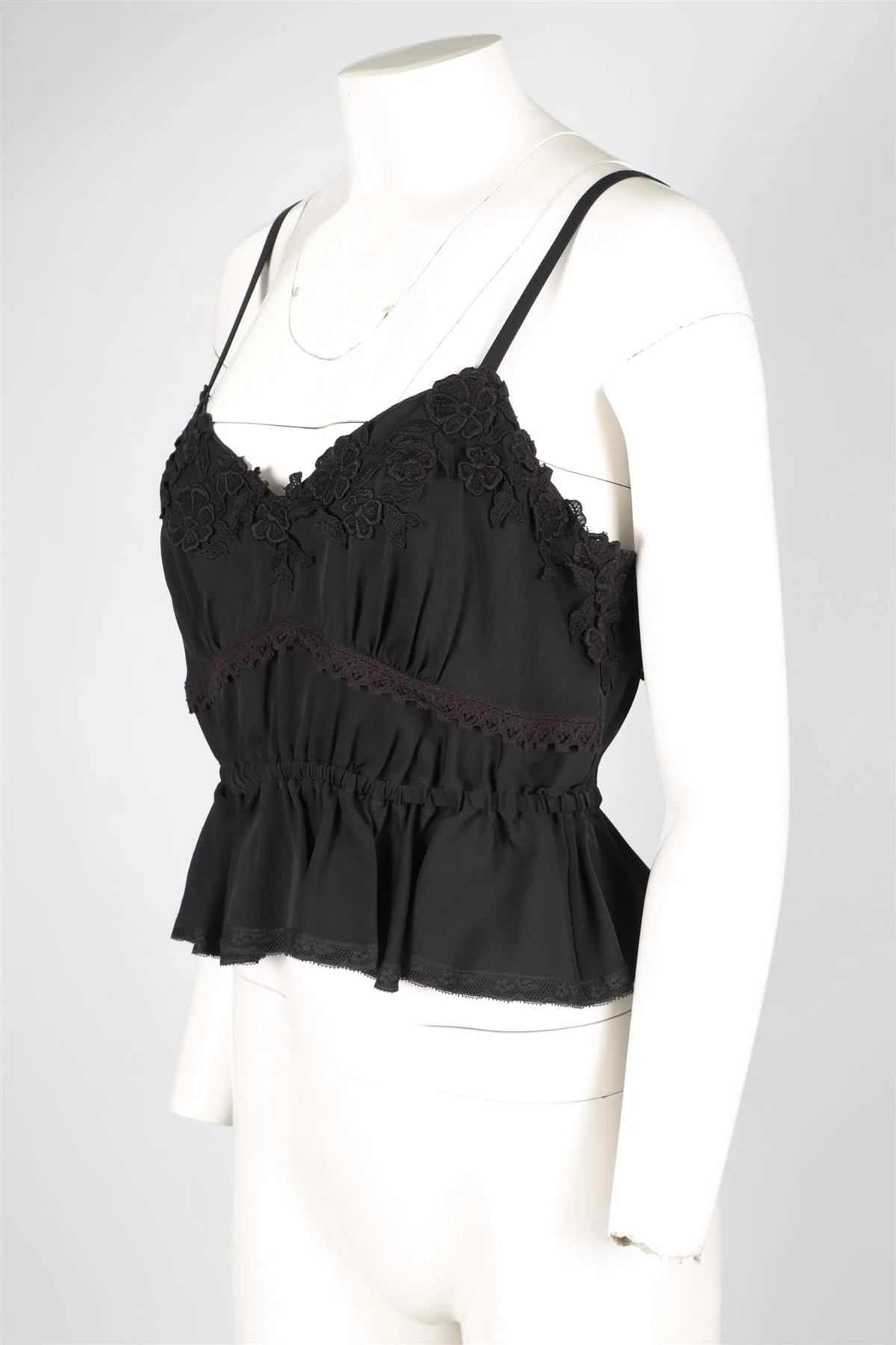 DOLCE & GABANNA BLACK SILK TOP IT 46 UK 14 - Image 3