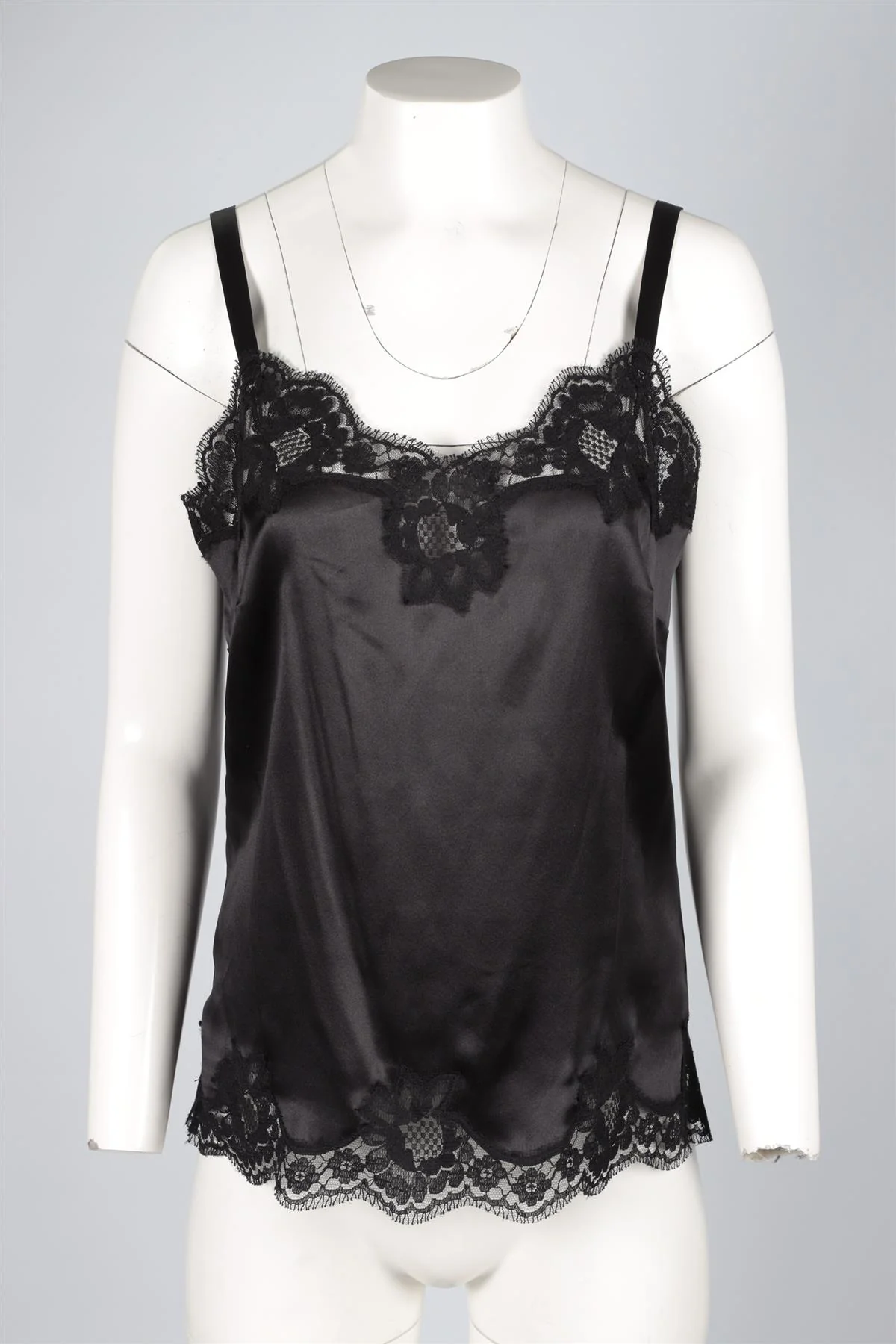 DOLCE & GABBANA BLACK SILK TOP LARGE - Image 2