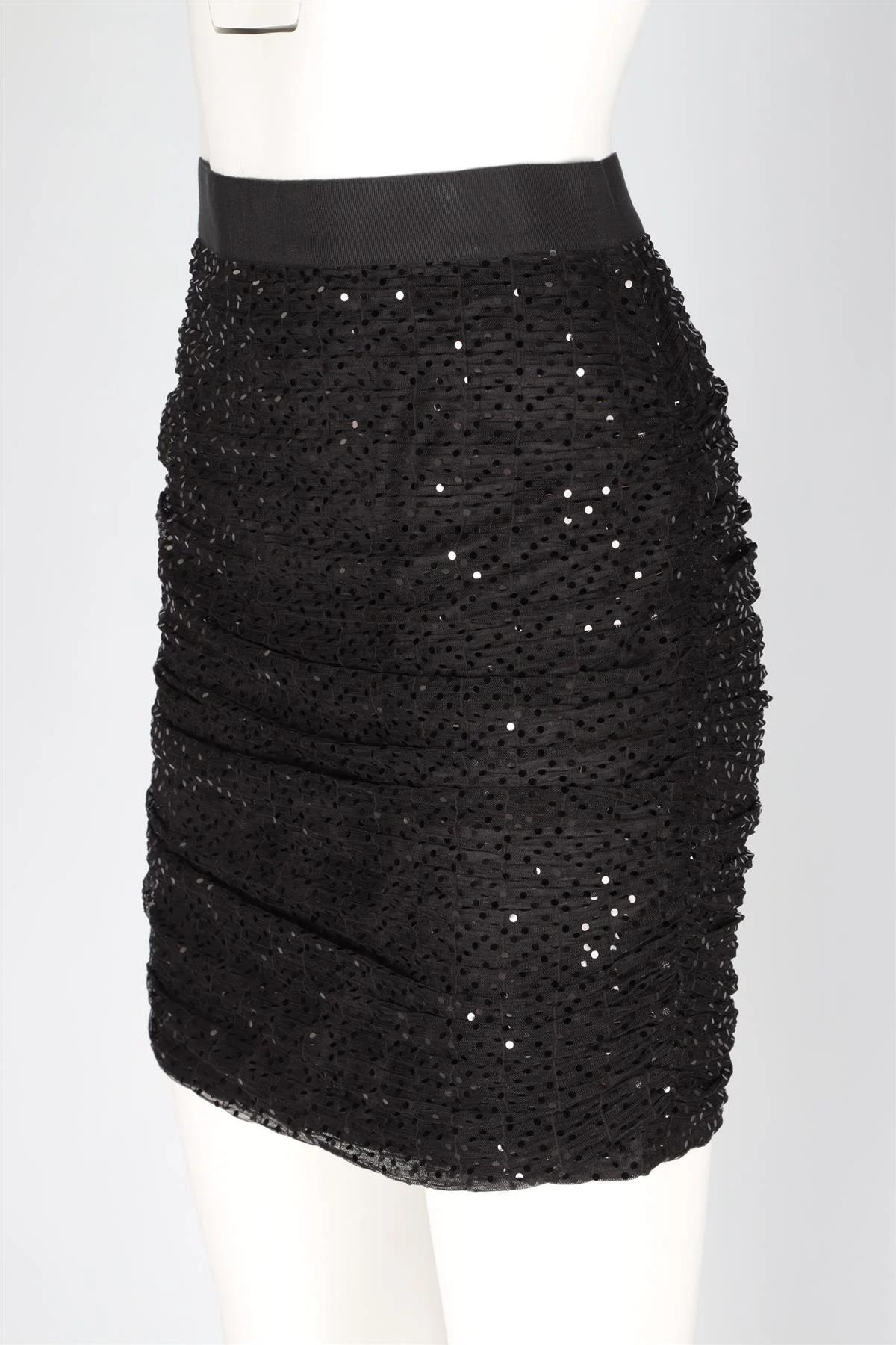 DOLCE & GABANNA BLACK TULLE MINI SKIRT IT 42 UK 10 - Image 3