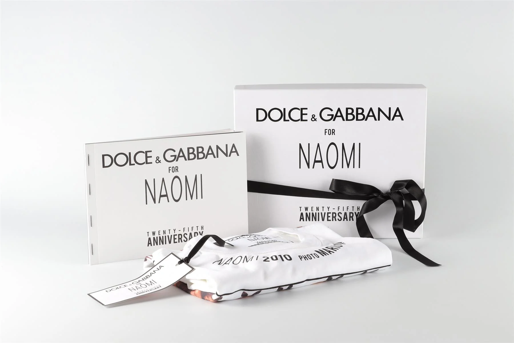 DOLCE & GABANNA FOR NAOMI CAMPBELL WHITE AUTOGRAPH COTTON T-SHIRT LARGE - Image 6