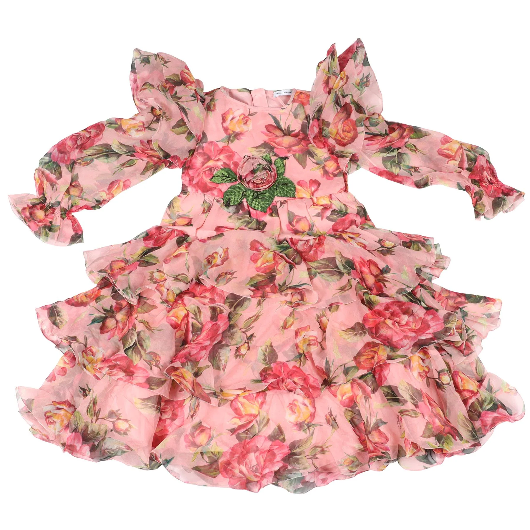 DOLCE & GABANNA PINK KIDS GIRLS SILK DRESS 4 YEARS - Image 6