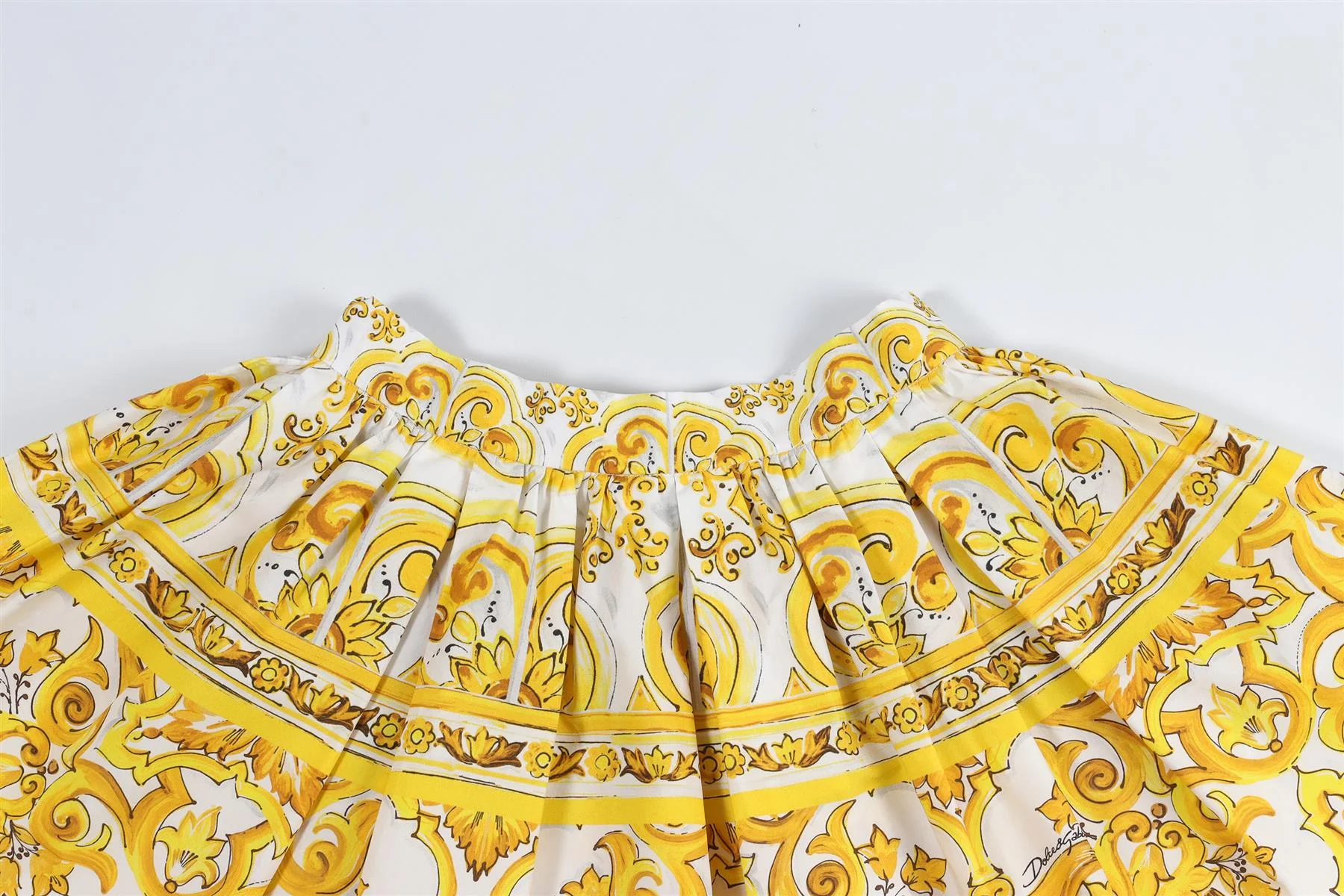 DOLCE & GABANNA YELLOW KIDS GIRLS COTTON SKIRT 6 YEARS - Image 3