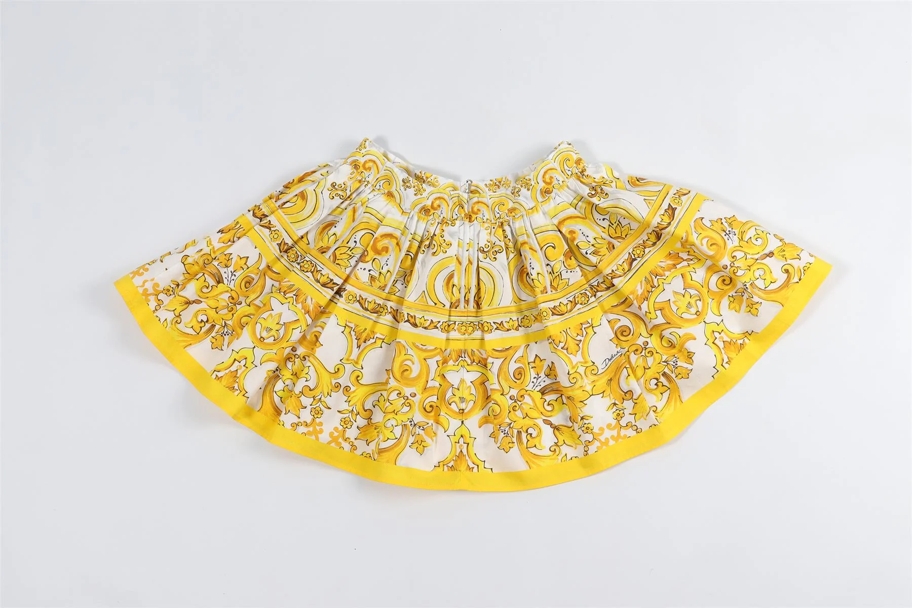 DOLCE & GABANNA YELLOW KIDS GIRLS COTTON SKIRT 6 YEARS - Image 4