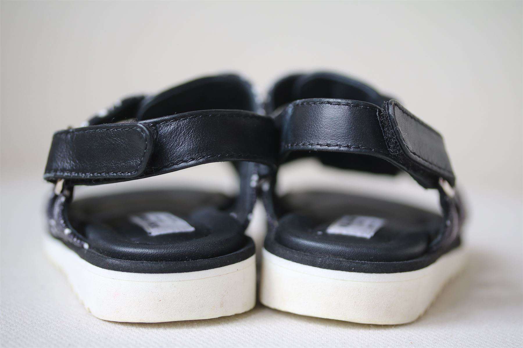 DOLCE & GABBANA BABY BOYS BLACK TRUMPET PRINT SANDALS EU 22 UK 5 - Image 3