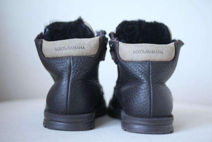 DOLCE & GABBANA BABY BOYS BROWN LEATHER BOOTS EU 22 UK 5 - Image 3
