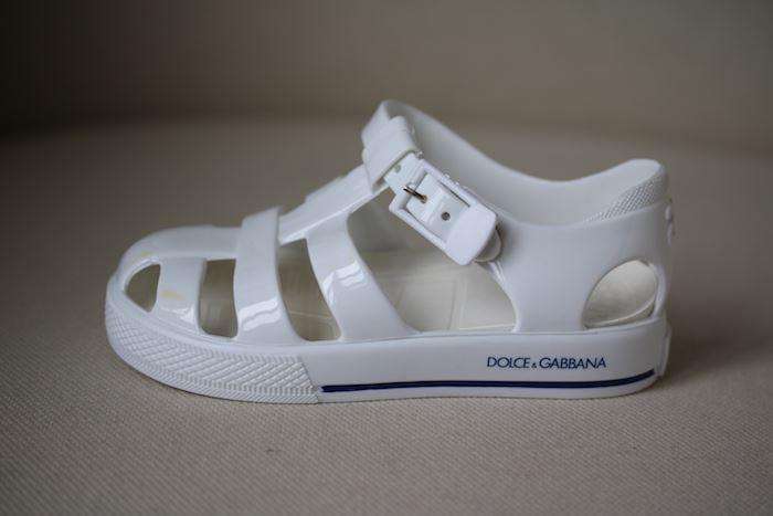 DOLCE & GABBANA BABY BOYS WHITE JELLY SHOES EU 25 UK 8