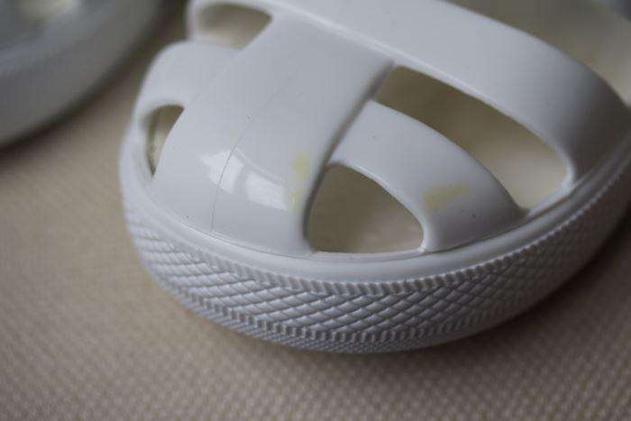 DOLCE & GABBANA BABY BOYS WHITE JELLY SHOES EU 25 UK 8 - Image 5