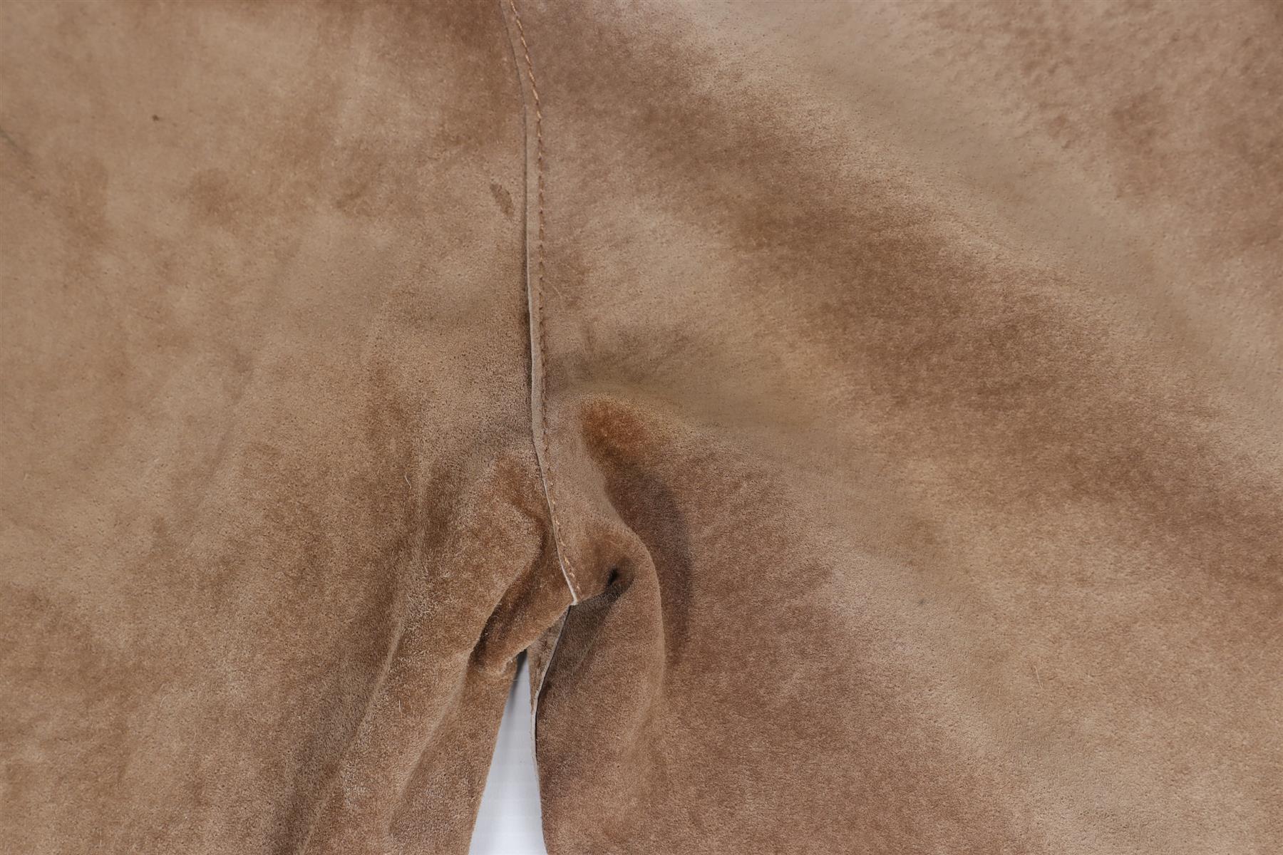 DOLCE & GABBANA BEIGE VINTAGE SUEDE FLARED PANTS IT 38 UK 6 - Image 6
