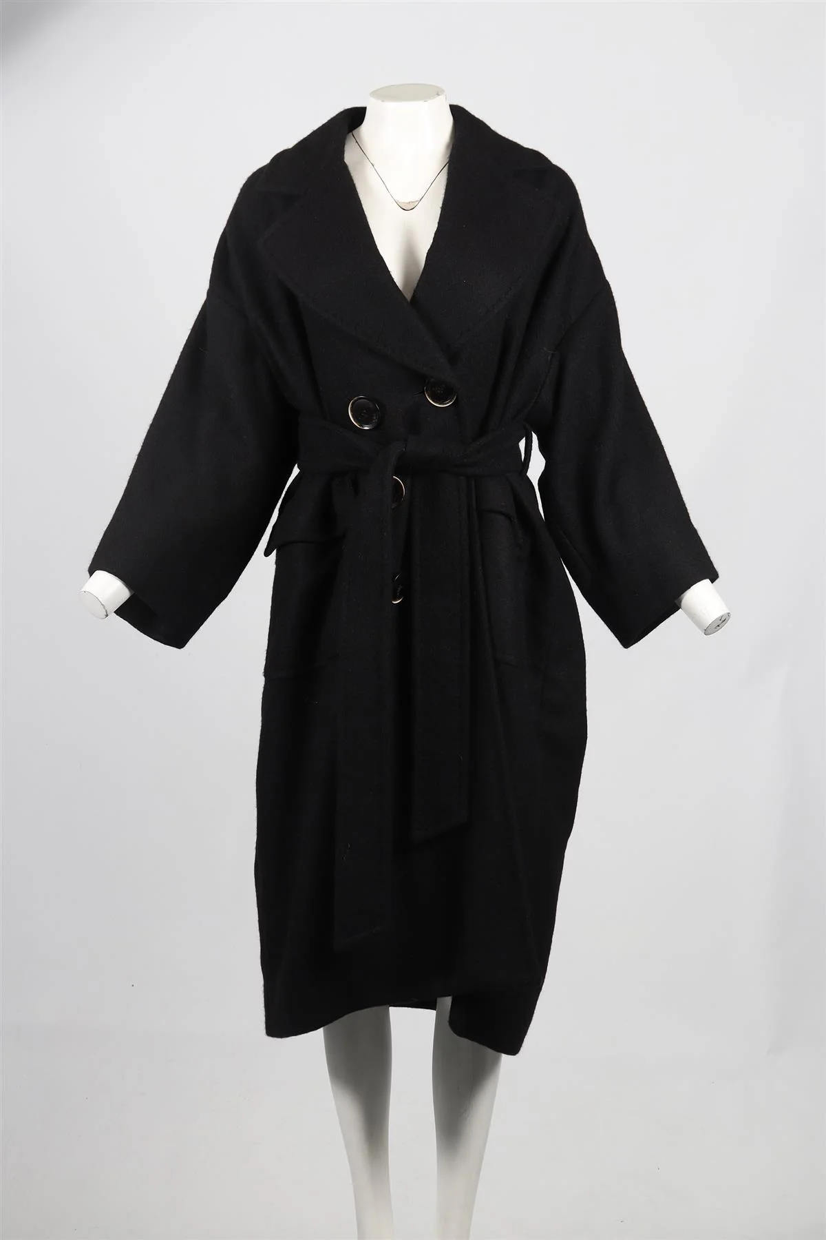 DOLCE & GABBANA BELTED ALPACA BLEND COAT IT 36 UK 4 - Image 2