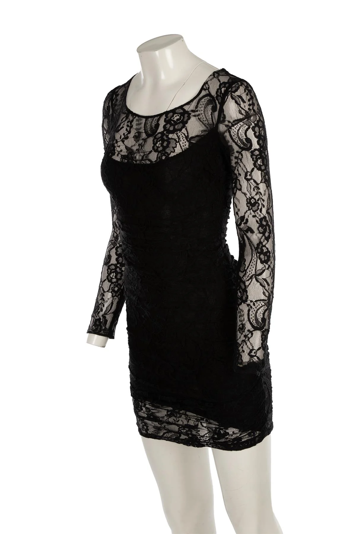 DOLCE & GABBANA BLACK LACE MINI DRESS IT 38 UK 6 - Image 3
