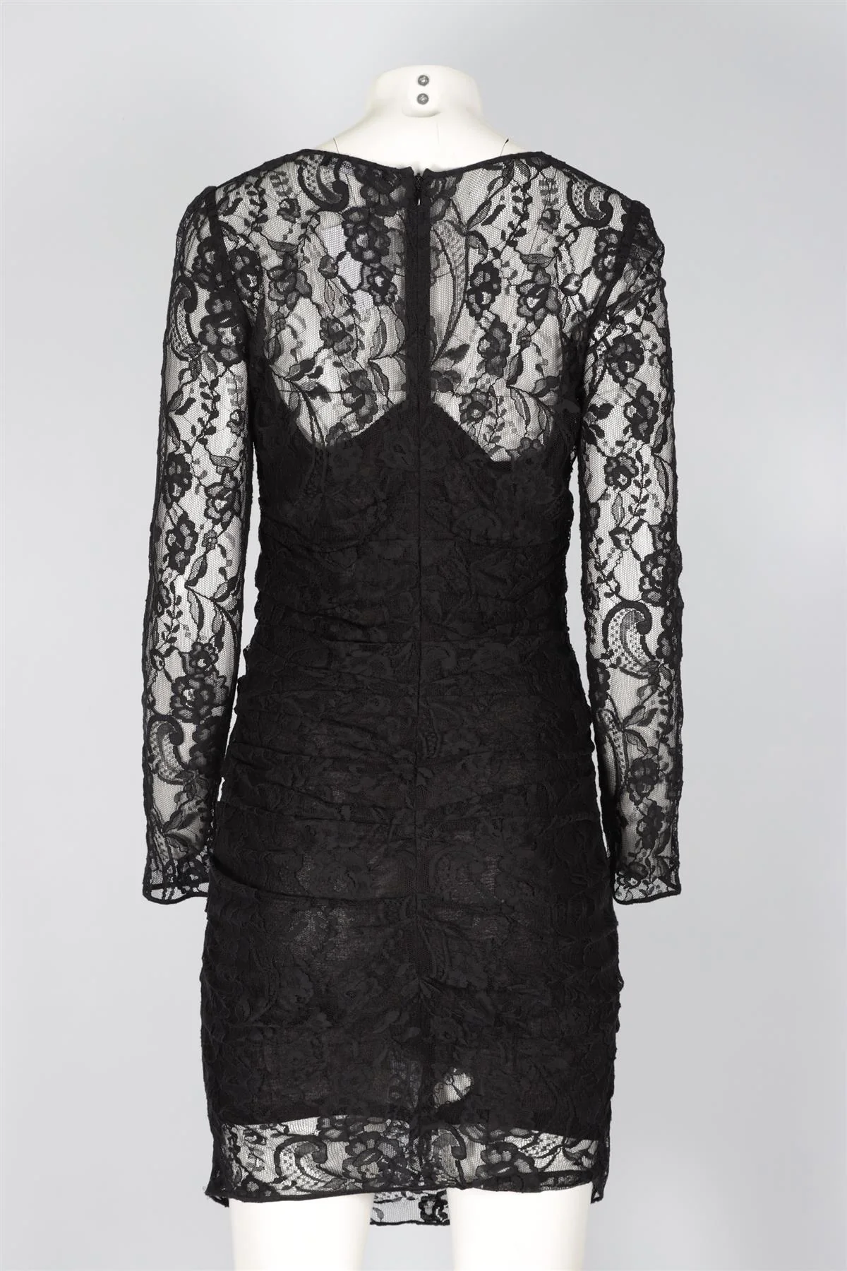 DOLCE & GABBANA BLACK LACE MINI DRESS IT 44 UK 12 - Image 4