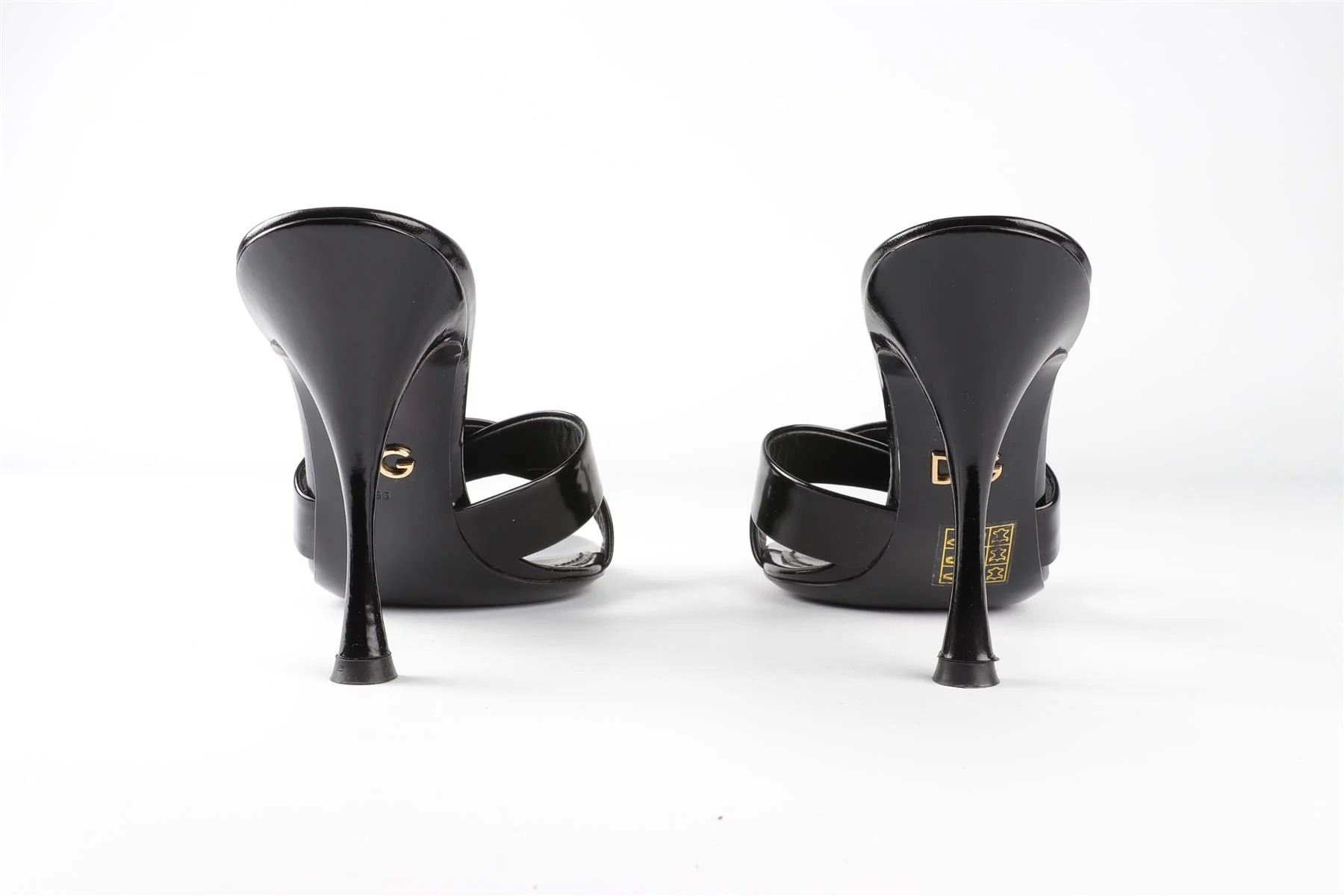DOLCE & GABBANA BLACK LEATHER MULES EU 36 UK 3 US 6 - Image 5