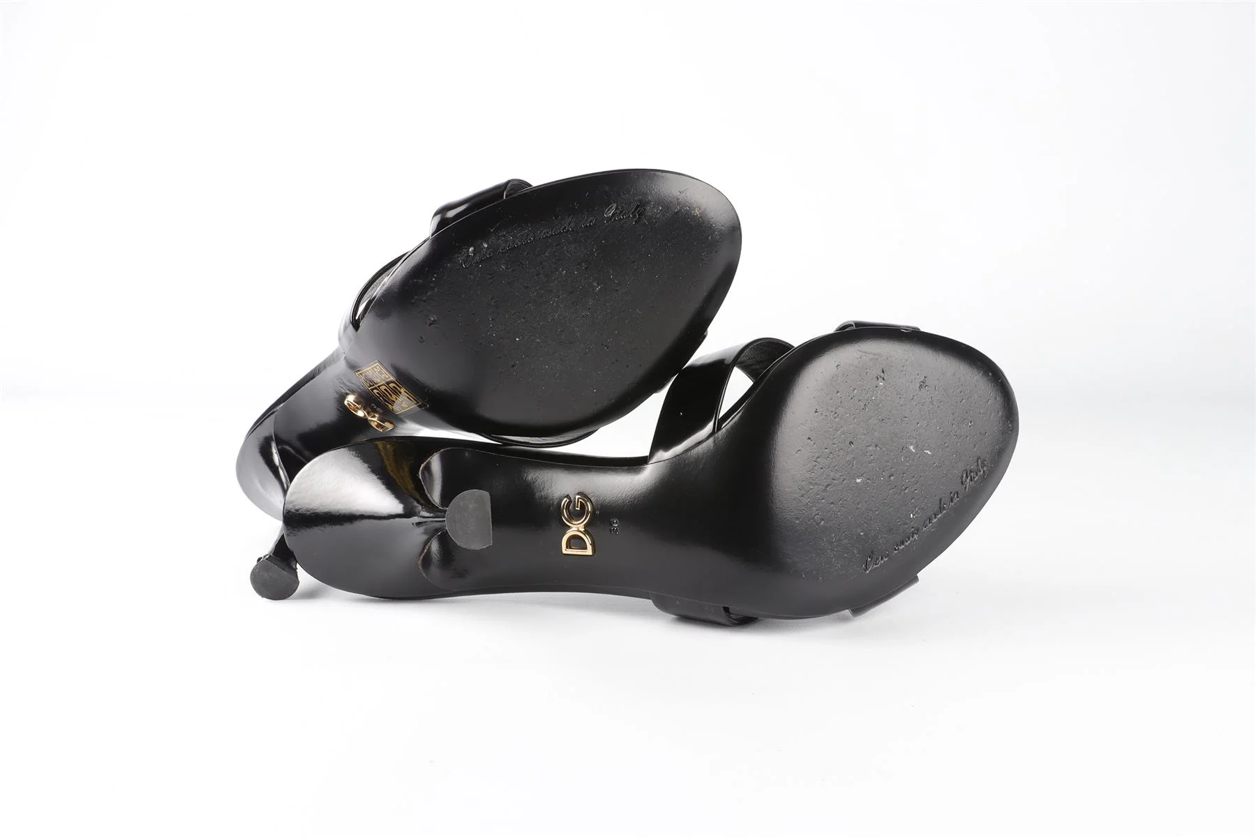DOLCE & GABBANA BLACK LEATHER MULES EU 36 UK 3 US 6 - Image 6